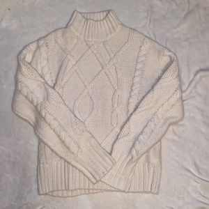GAP Mockneck Cable Knit Sweater